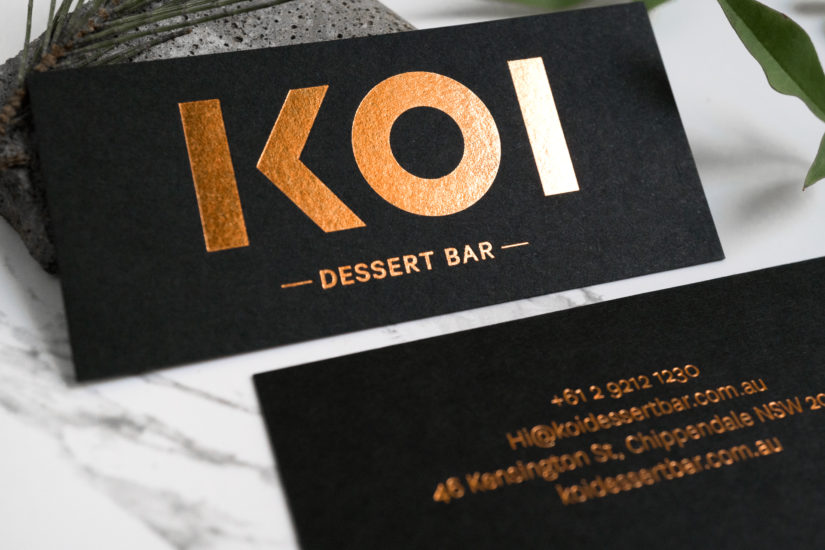 foil business card